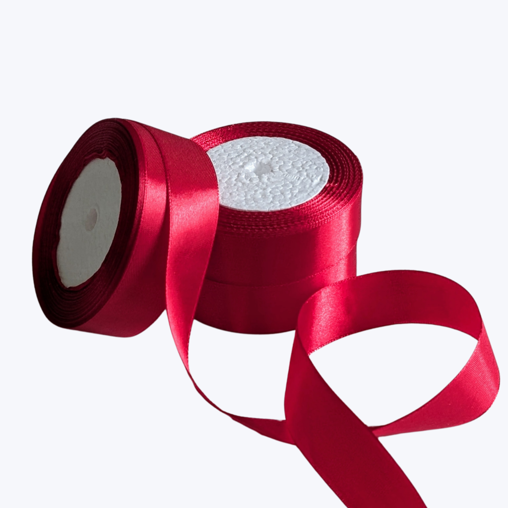 Re Satin Ribbon Merlot Red Satin Ribbon - Fingerlic Cakes and More