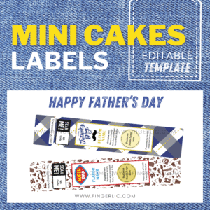 Fingerlic's Mini Cakes Labels - Father's Day