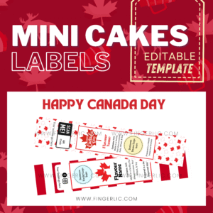 Fingerlic's Mini Cake Labels - Canada Day