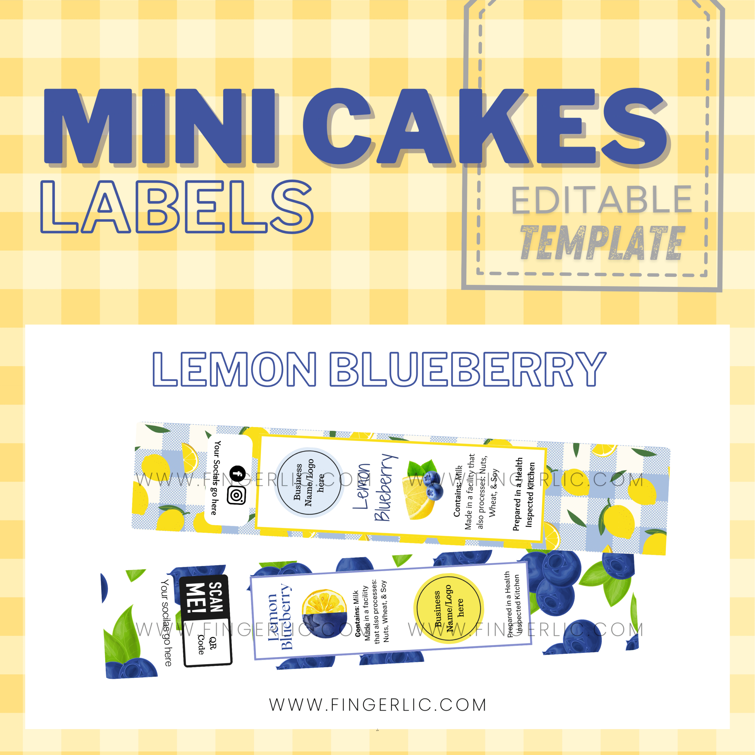 Fingerlic's Mini Cakes - Lemon Blueberry