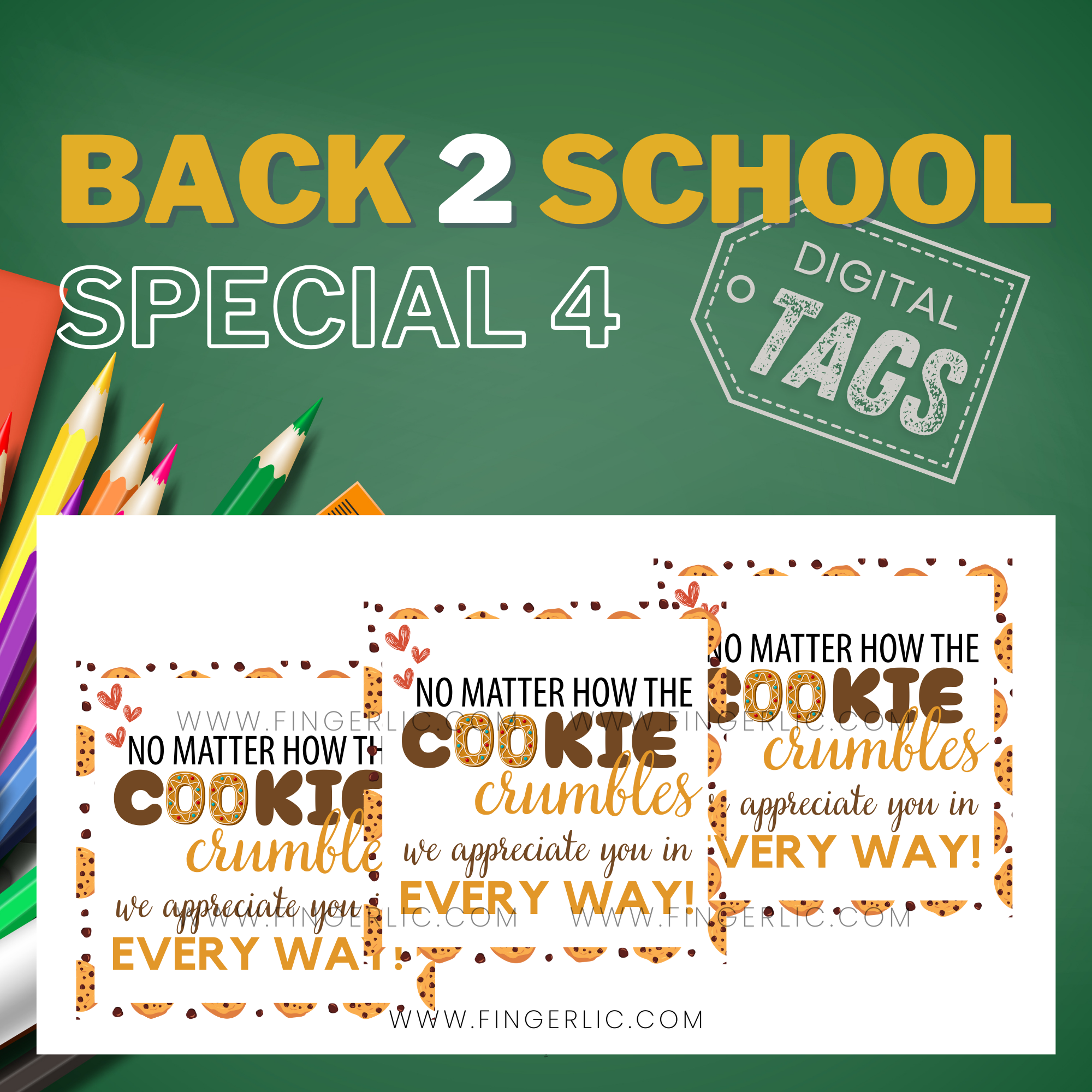 Fingerlic's Back 2 School - Cookie Crumble Stickers