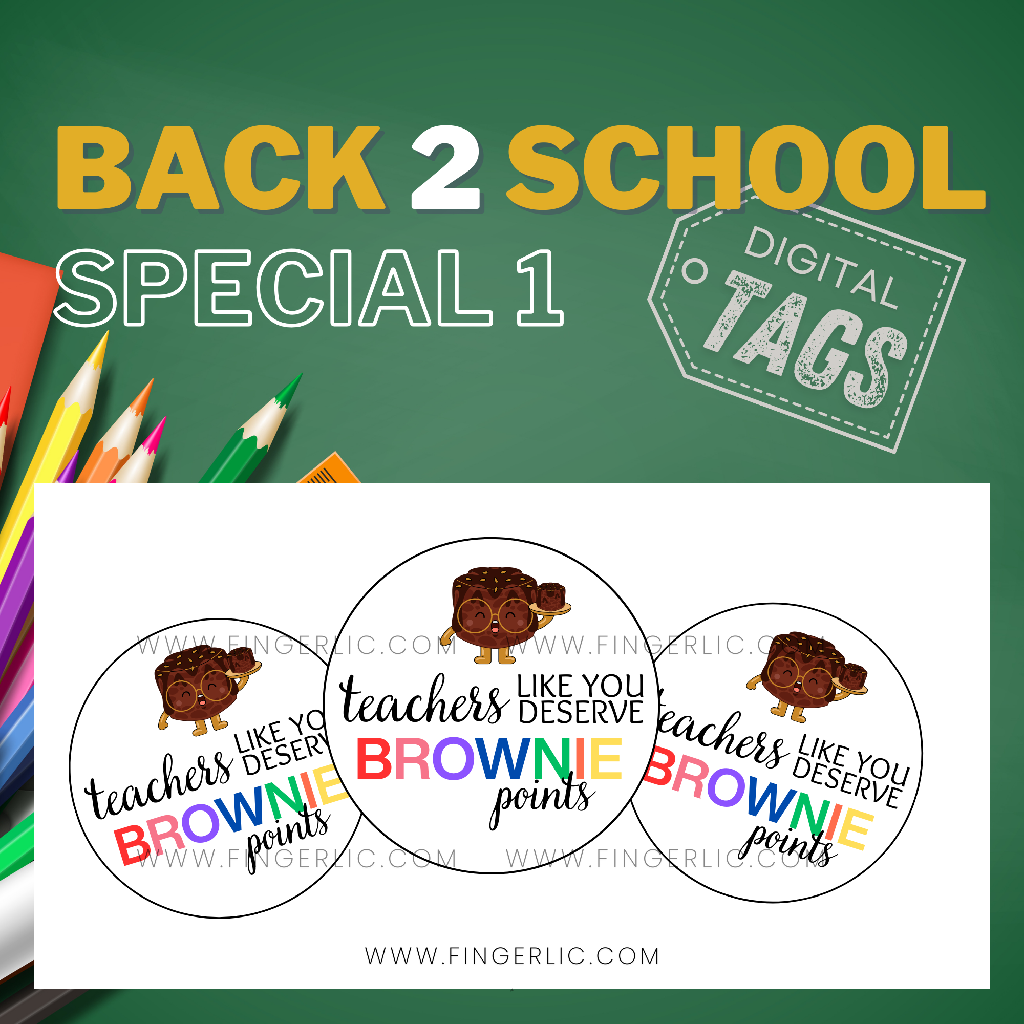 Fingerlic's Back to School Tags and Stickers 1